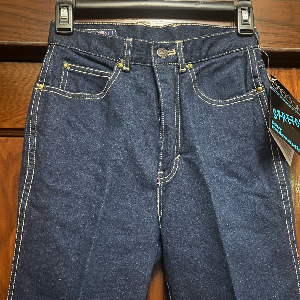 NWT 1970's Sasson Dark Denim Stretch Jeans Vintage Size 7